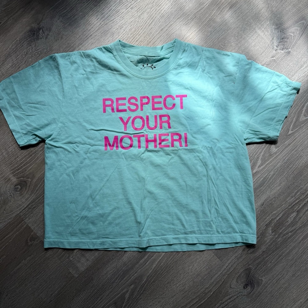 Harry Styles Merch Together Tour Tshirt Teal Pink Respect Your Mother Large